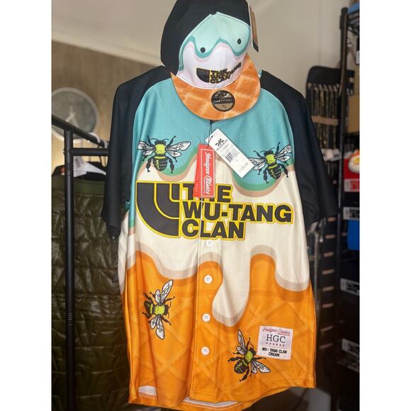 SZ S - Wu-Tang Baseball Jersey & 7 1/8 Hat - New w/ tags - Picture 3 of 3